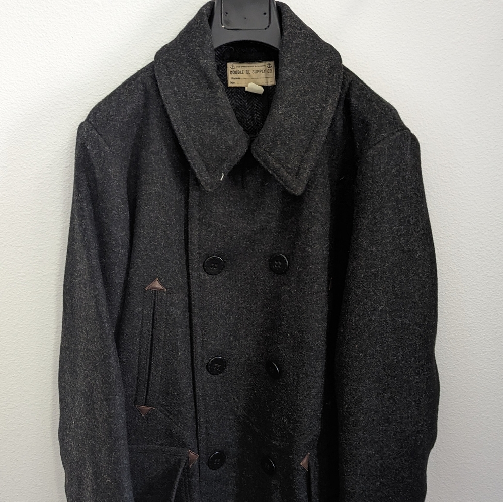 Ralph Lauren Double RL Dark Gray Pea Coat